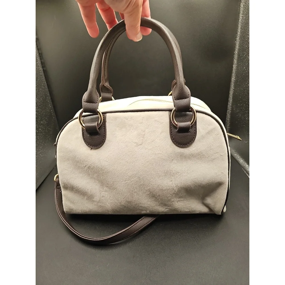 JUICY COUTURE Heritage Bowler Bag Velour Powder Blush Light Pink Y2K NWOT 02